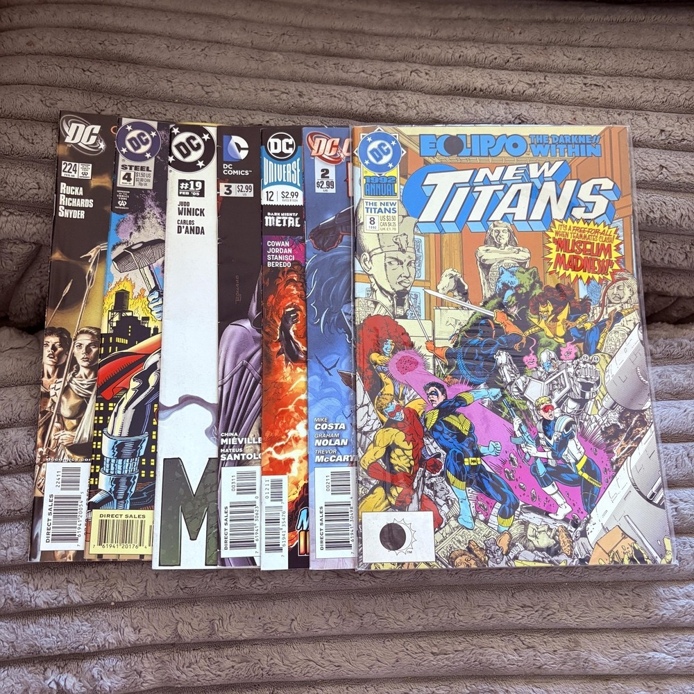 DC Comics Superhero Lot 7 New Titans Blackhawks Steel Wonder Woman Set Modern